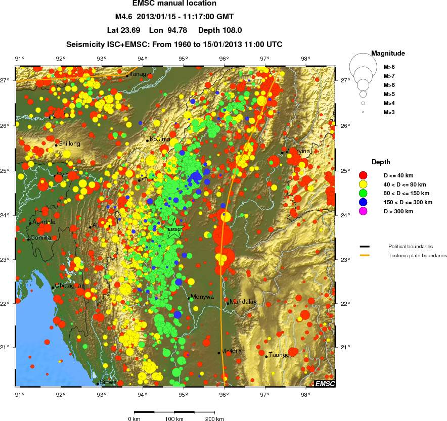 regional historical seismicity
