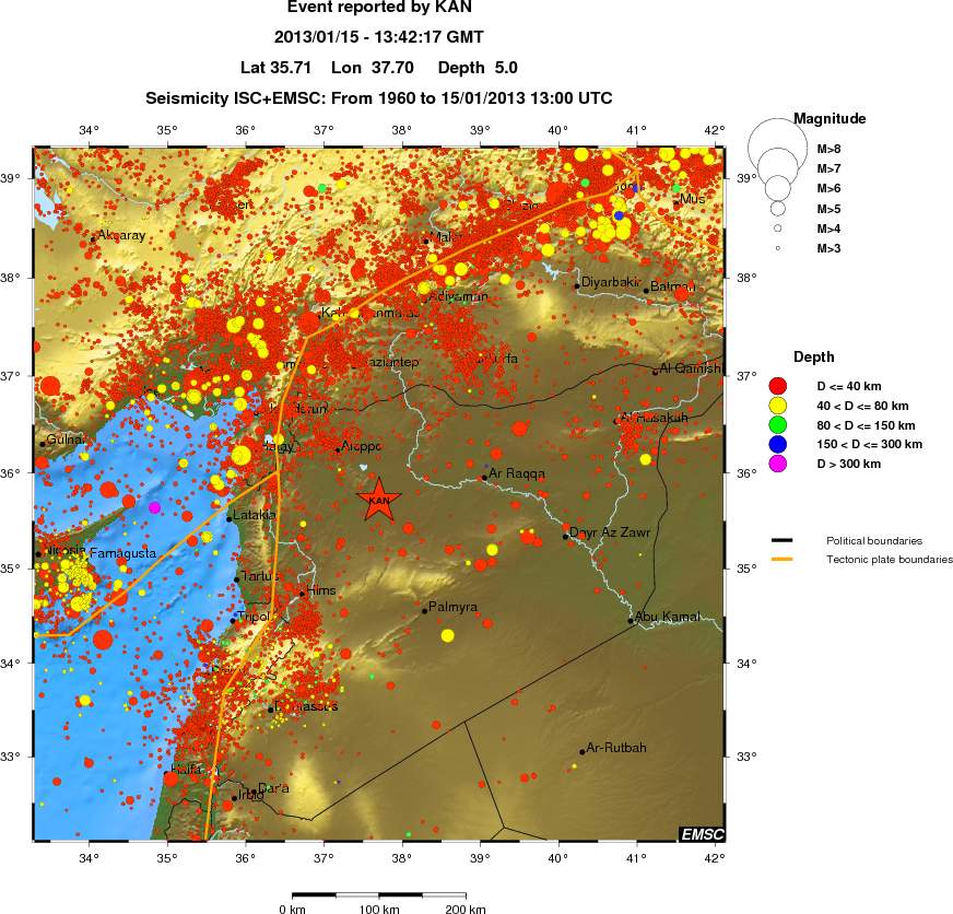 regional historical seismicity