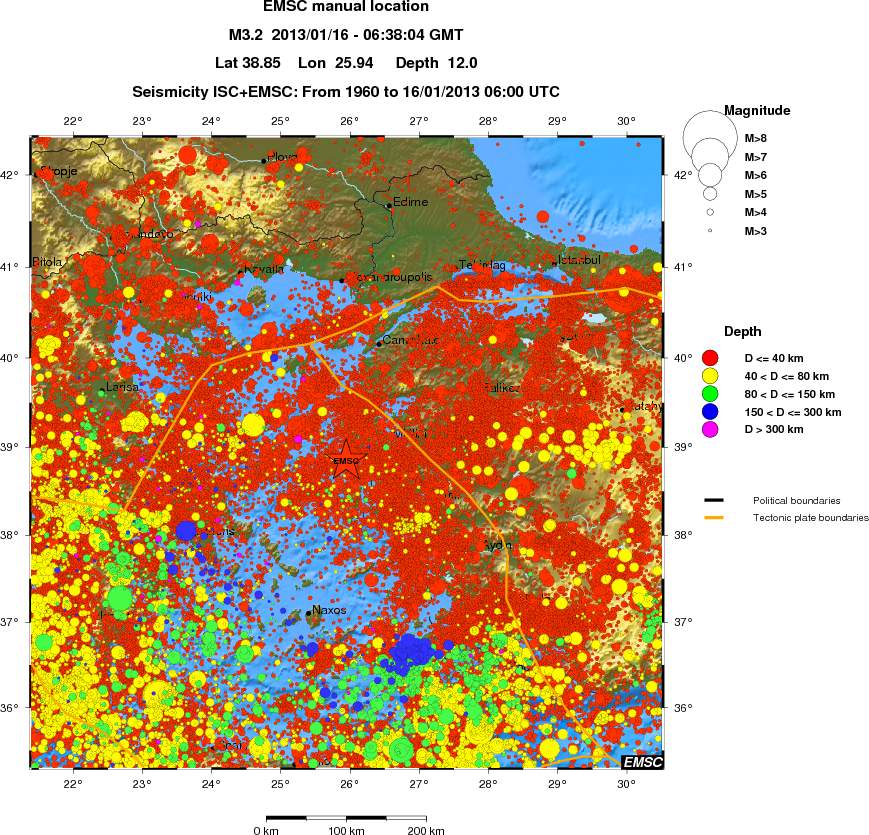regional historical seismicity