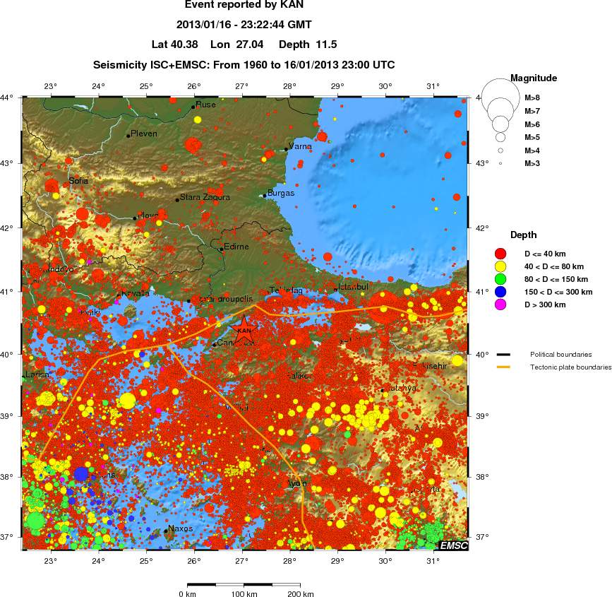 regional historical seismicity