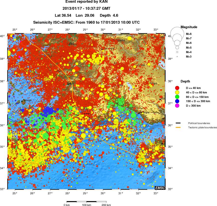 regional historical seismicity