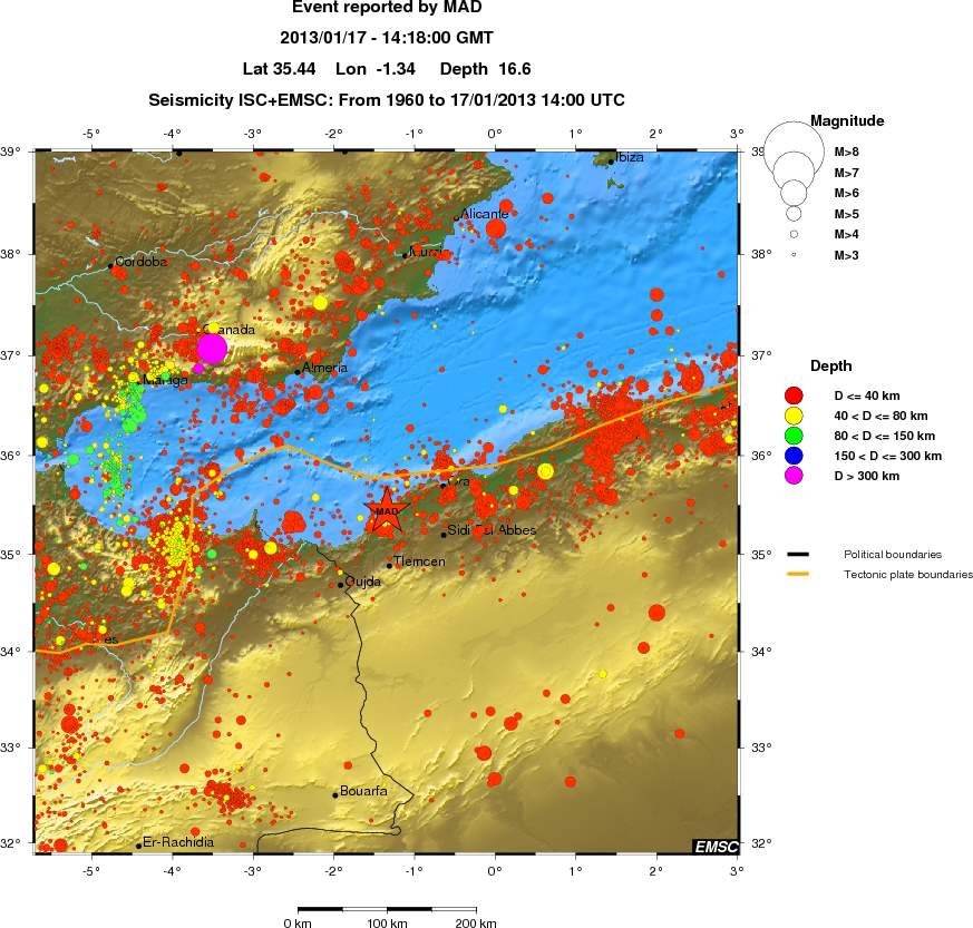 regional historical seismicity