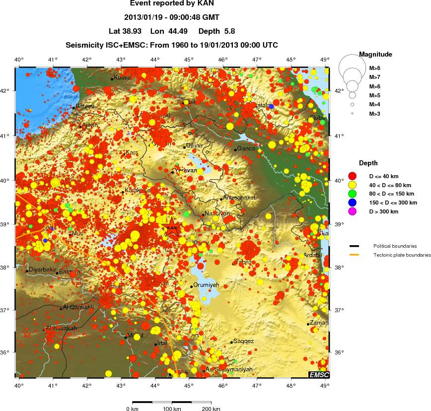 regional historical seismicity