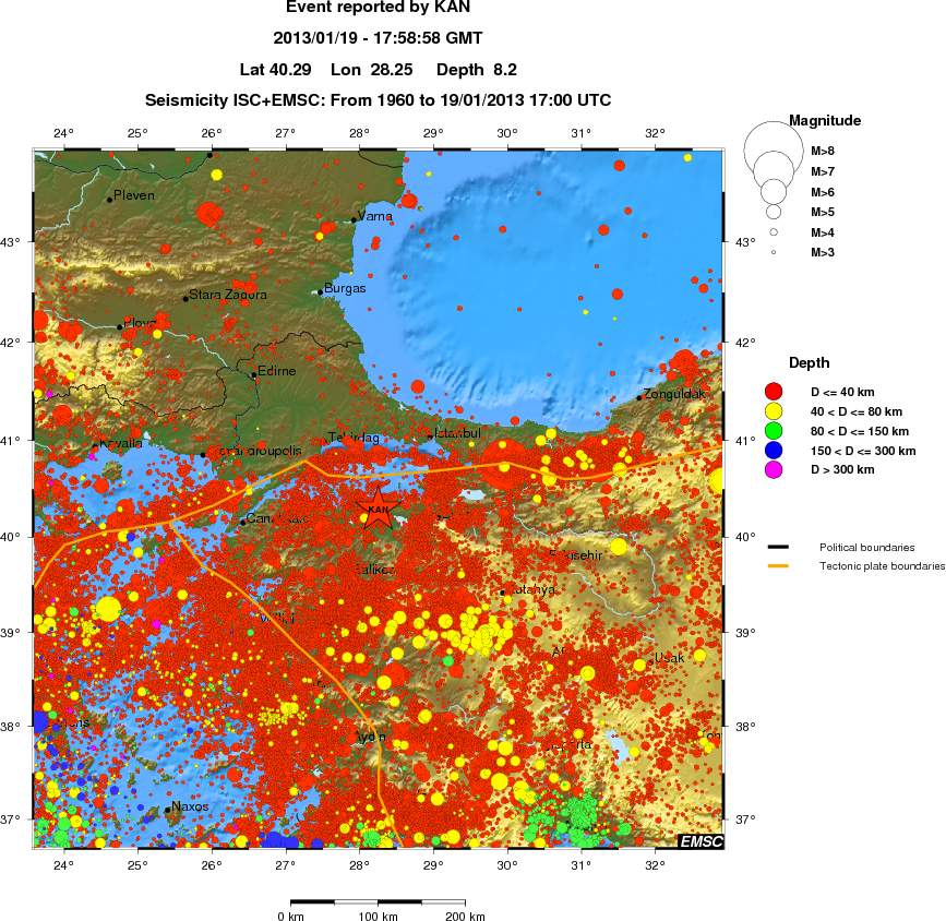 regional historical seismicity