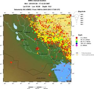 regional historical seismicity