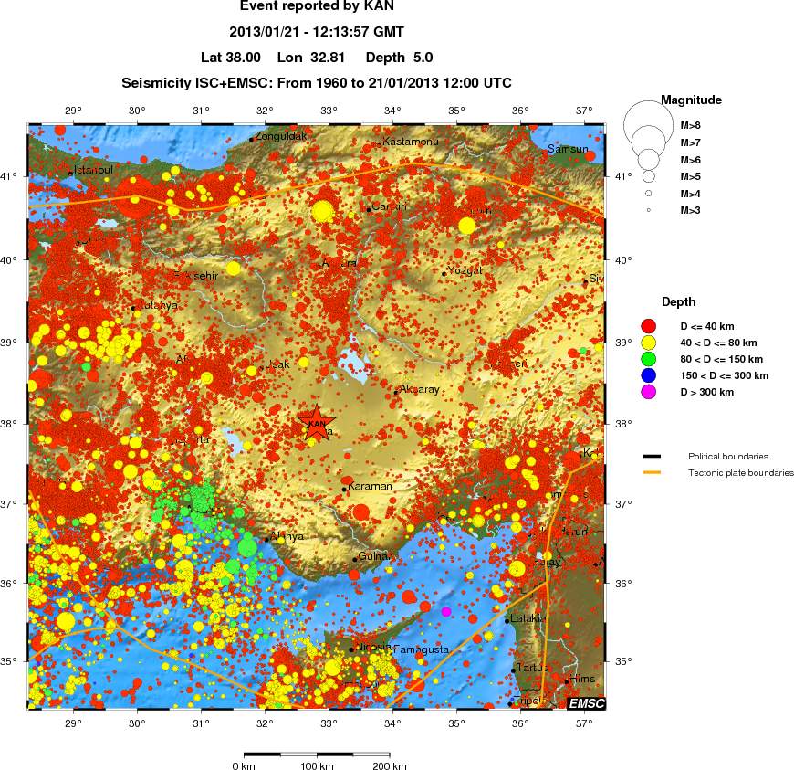 regional historical seismicity