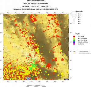 regional historical seismicity