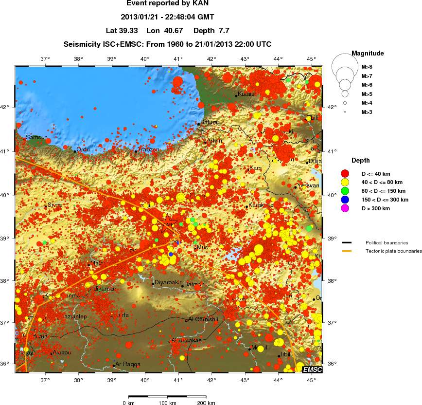 regional historical seismicity