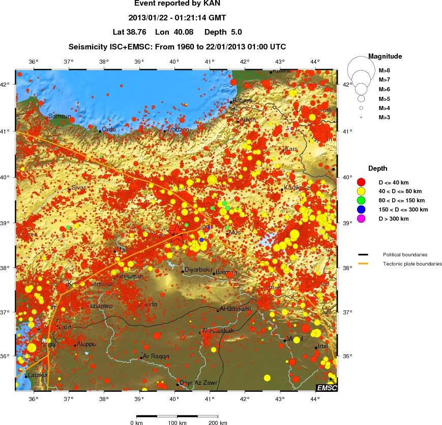 regional historical seismicity