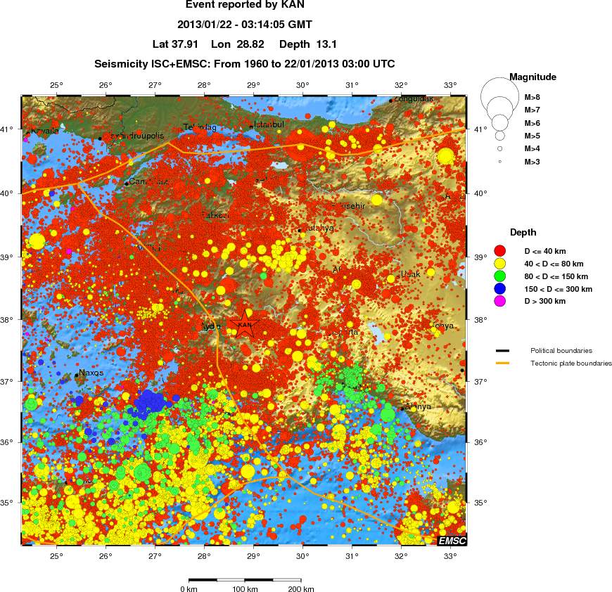 regional historical seismicity