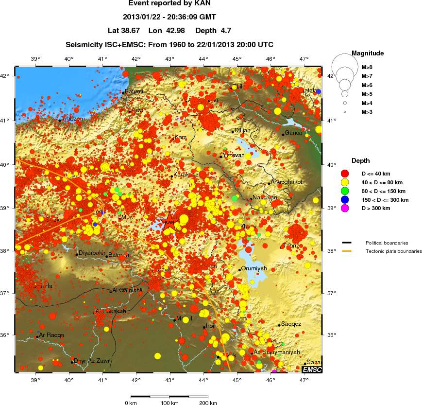 regional historical seismicity