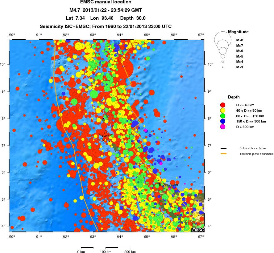 regional historical seismicity