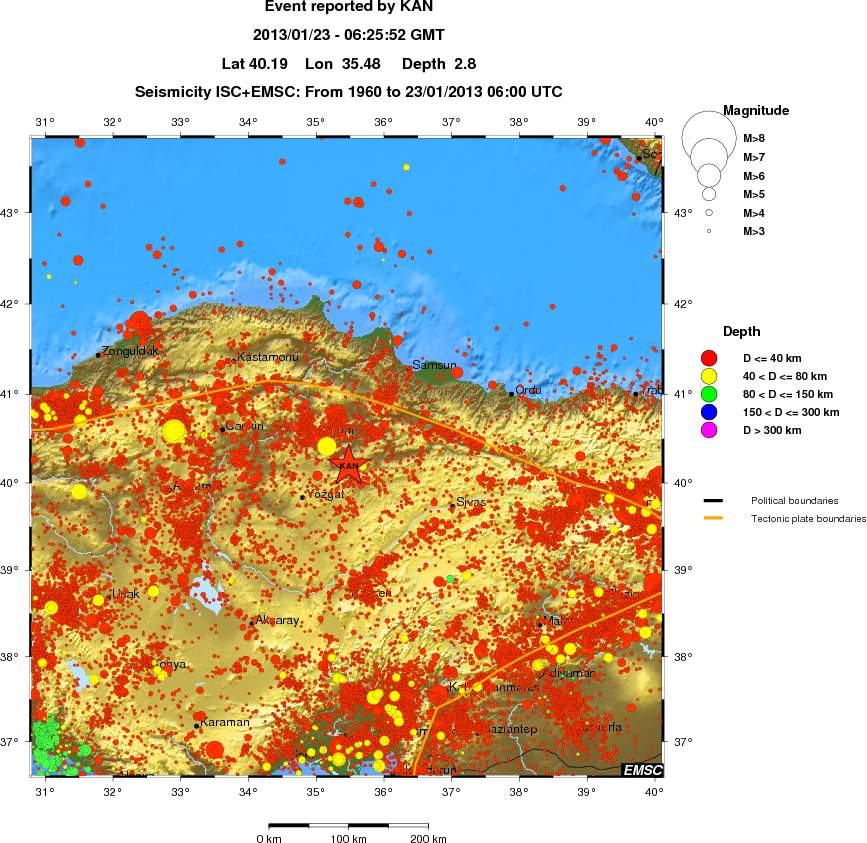regional historical seismicity