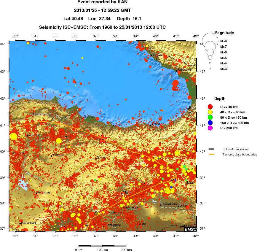 regional historical seismicity