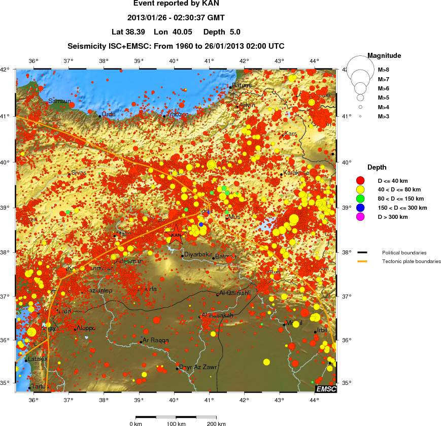 regional historical seismicity