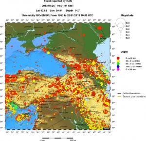 wide historical seismicity