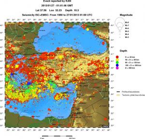 wide historical seismicity