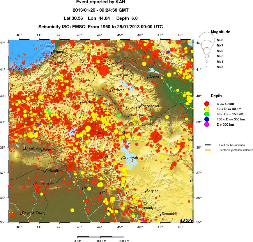 regional historical seismicity