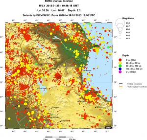 regional historical seismicity