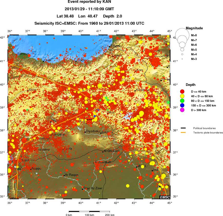 regional historical seismicity