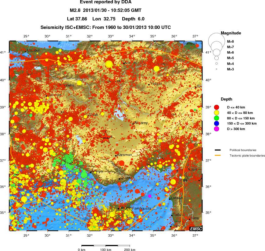 regional historical seismicity