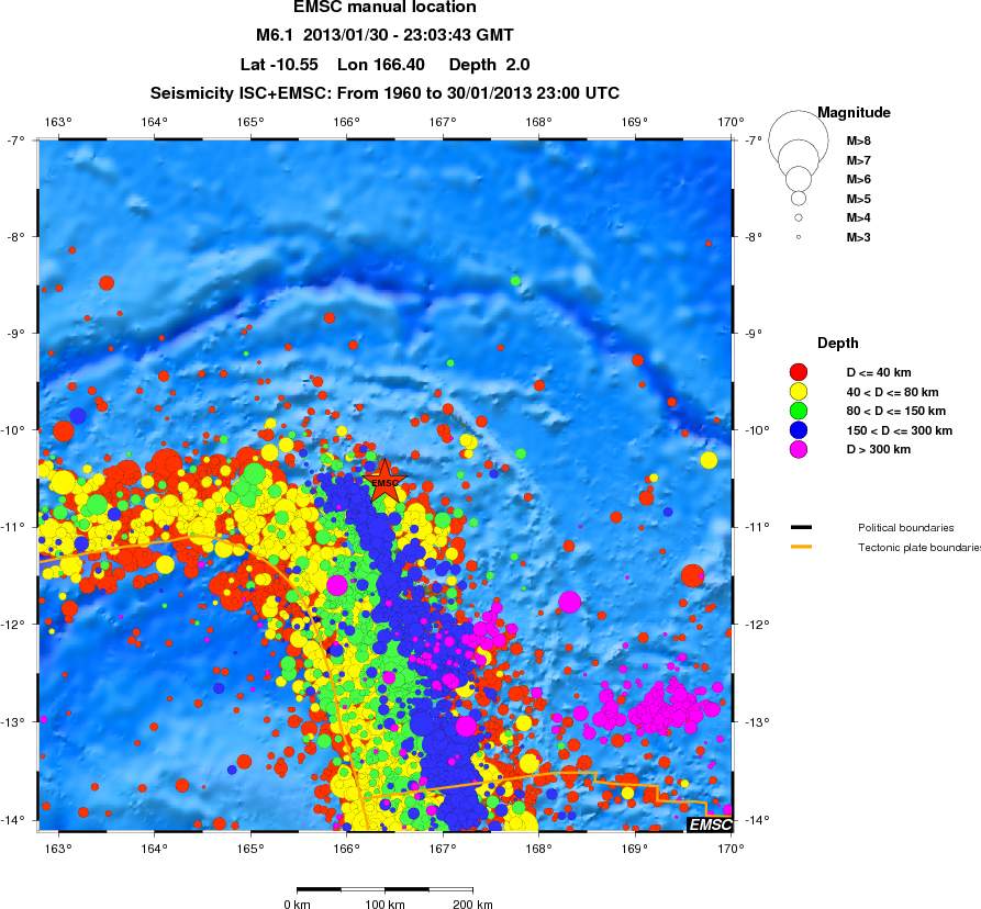 regional historical seismicity