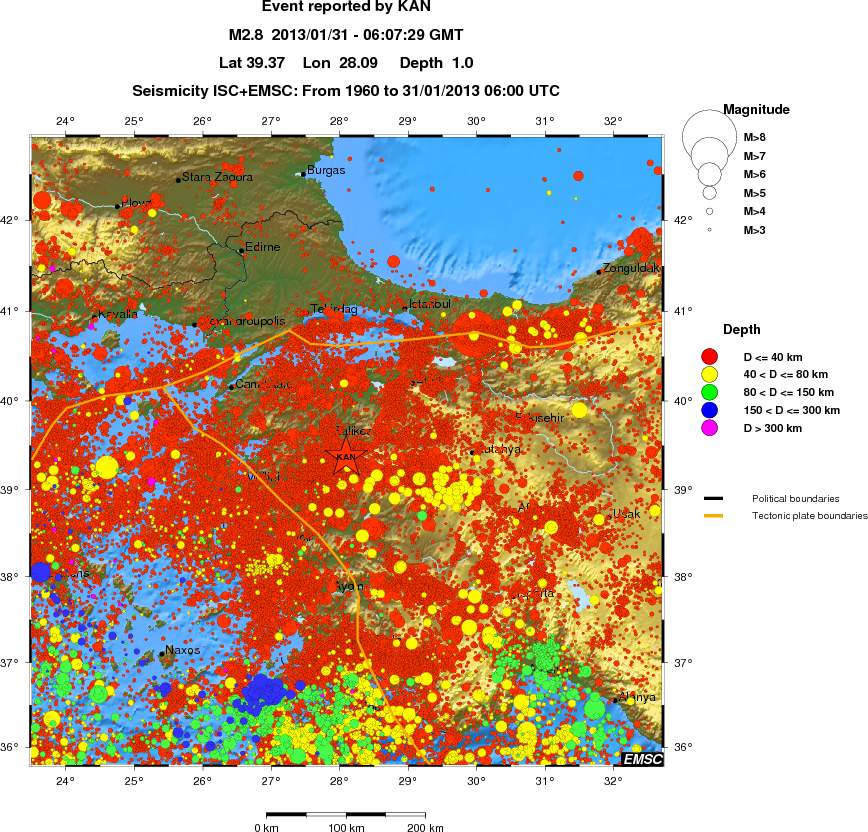 regional historical seismicity