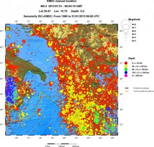 regional historical seismicity