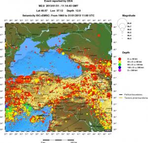 wide historical seismicity