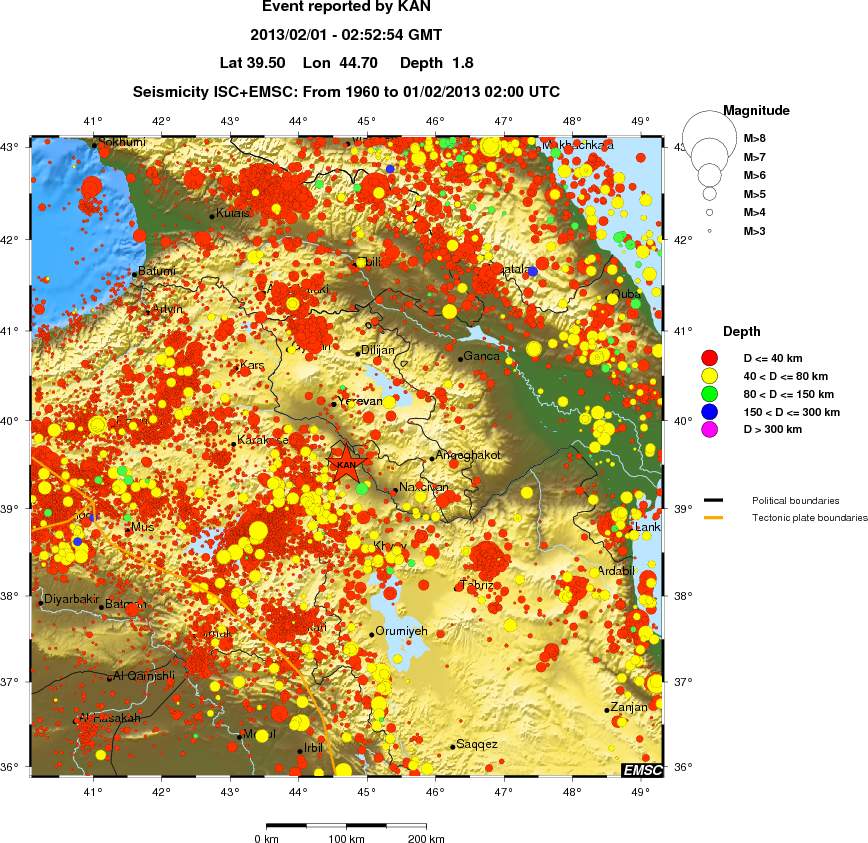 regional historical seismicity