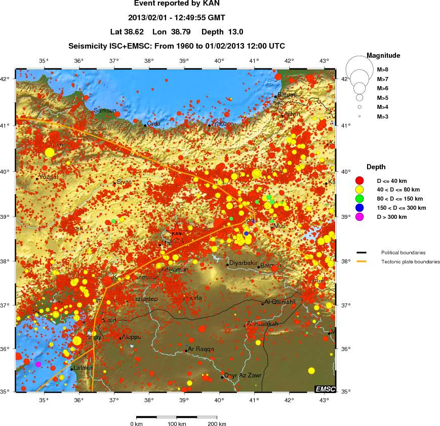 regional historical seismicity