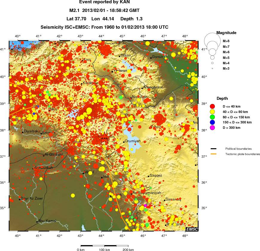 regional historical seismicity