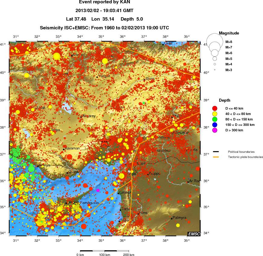 regional historical seismicity