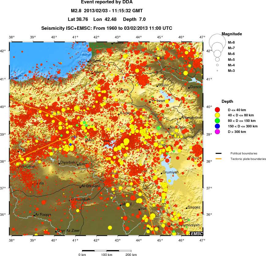 regional historical seismicity