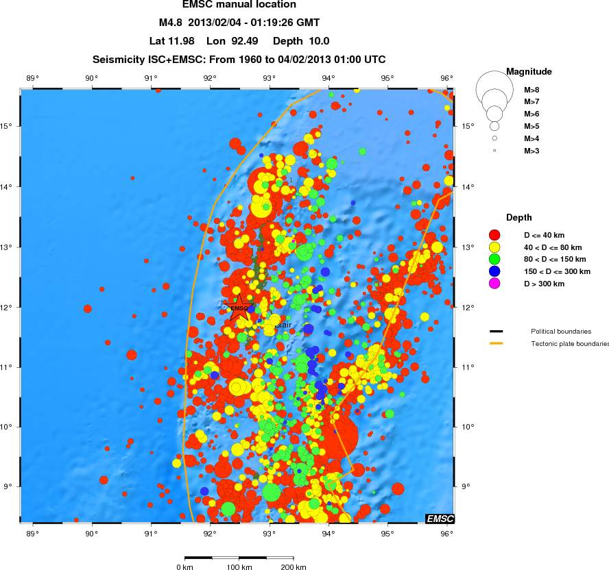 regional historical seismicity