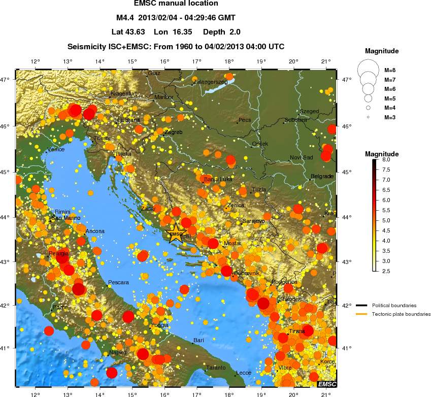 regional magnitude historical seismicity