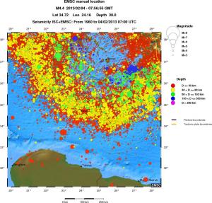 regional historical seismicity