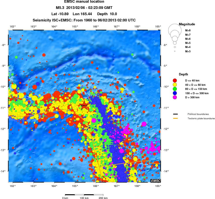 regional historical seismicity