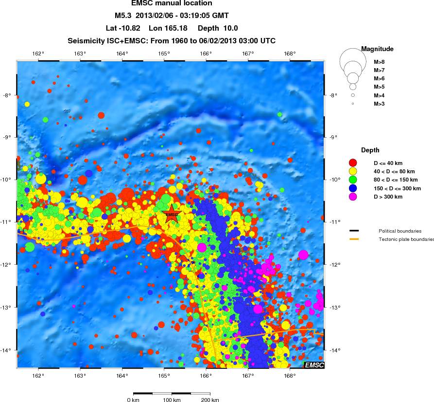 regional historical seismicity