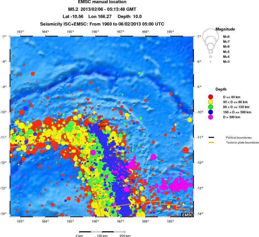 regional historical seismicity
