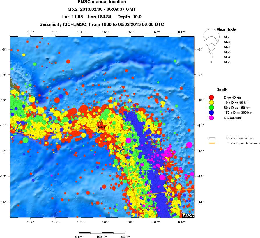 regional historical seismicity
