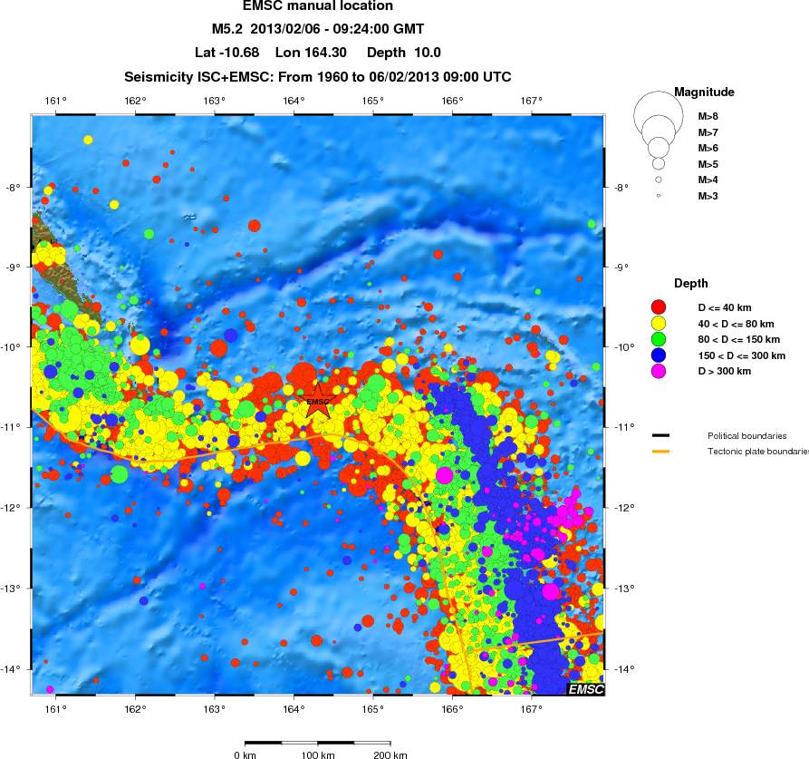 regional historical seismicity