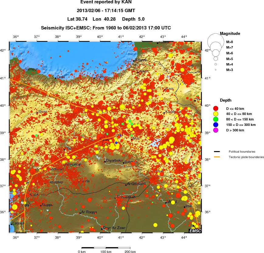 regional historical seismicity