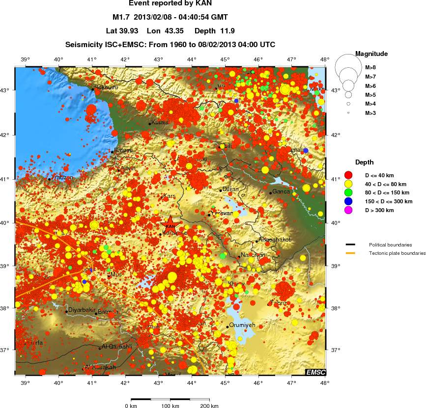 regional historical seismicity