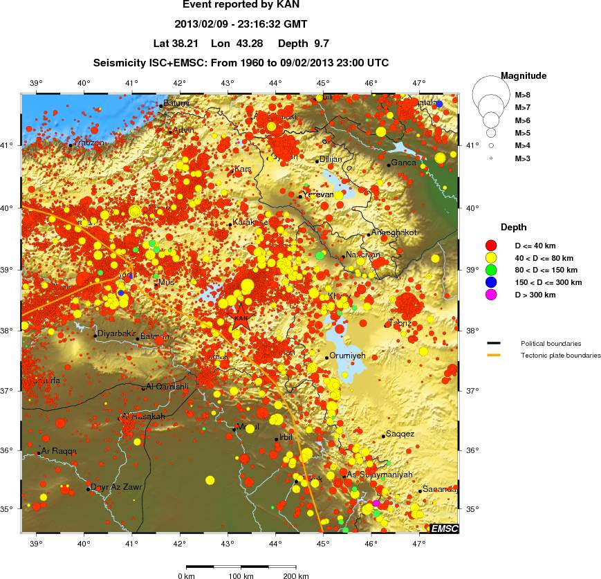 regional historical seismicity
