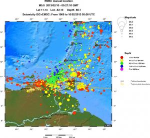 regional historical seismicity
