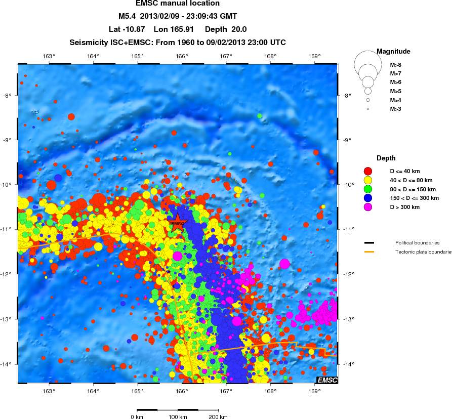 regional historical seismicity