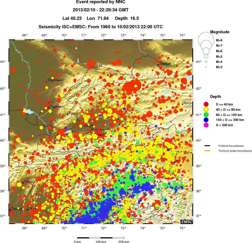 regional historical seismicity