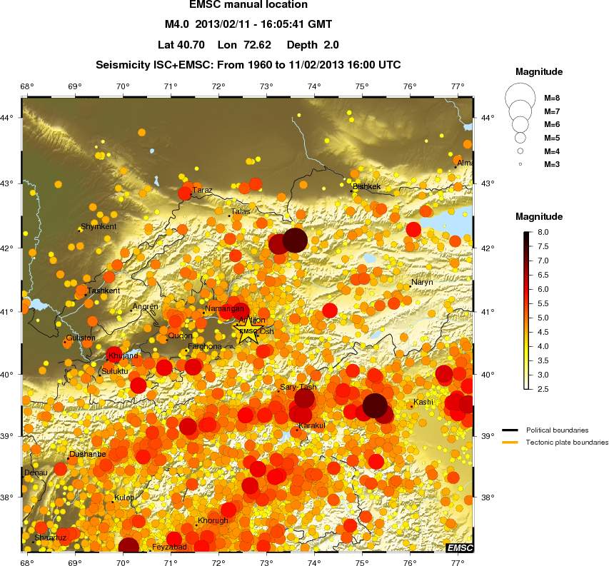 regional magnitude historical seismicity