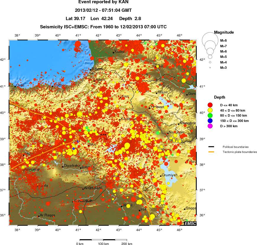 regional historical seismicity